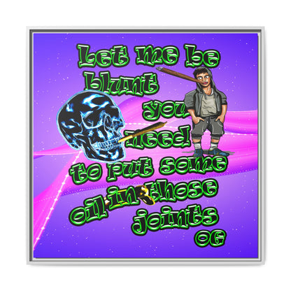 og - framed canvas art (purple-pink wave)