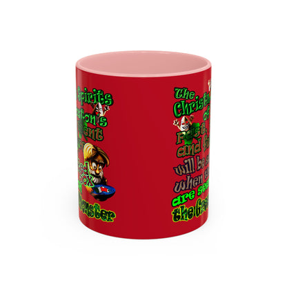 christmas spirits of boston - Accent Mug (dark red)