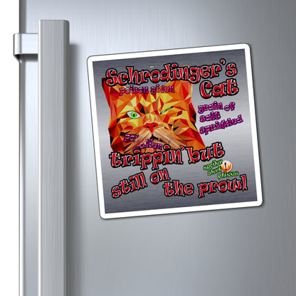schrodinger's cat - Magnets - (brushed nickel)