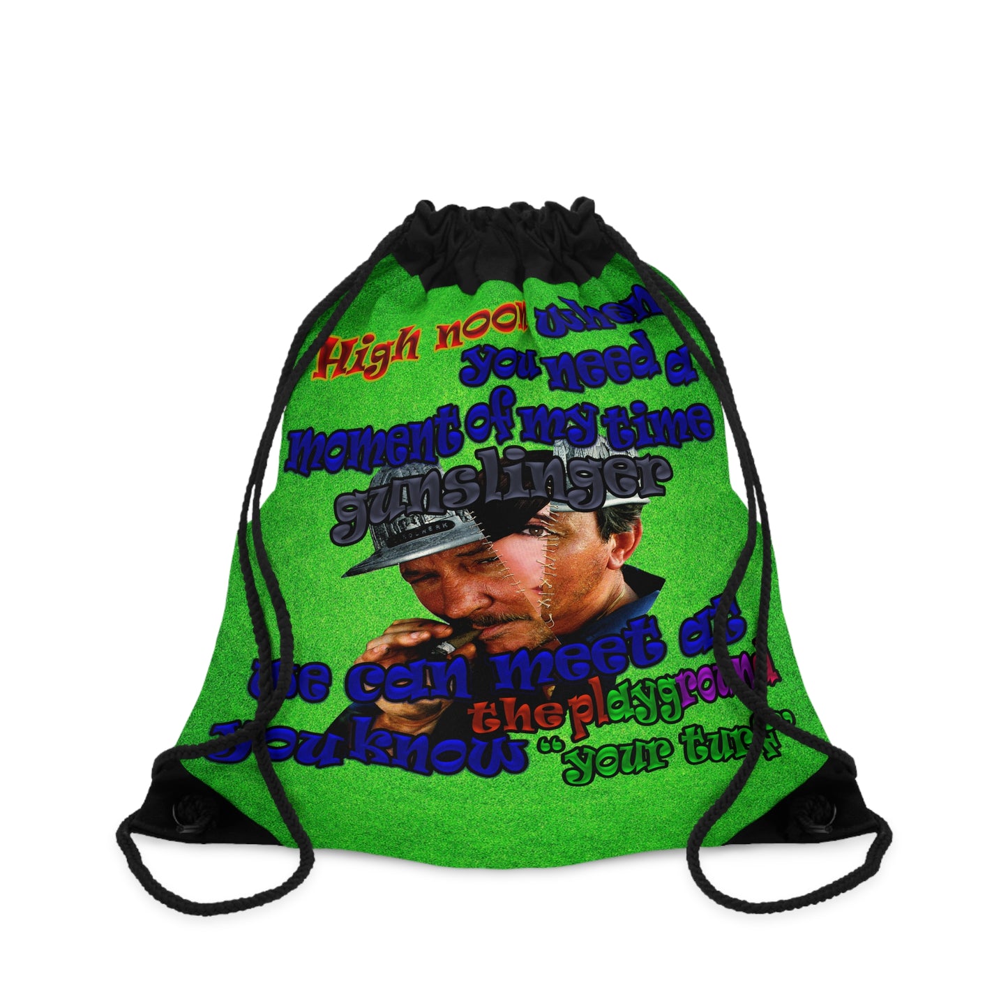 high noon - Drawstring Bag (green turf)