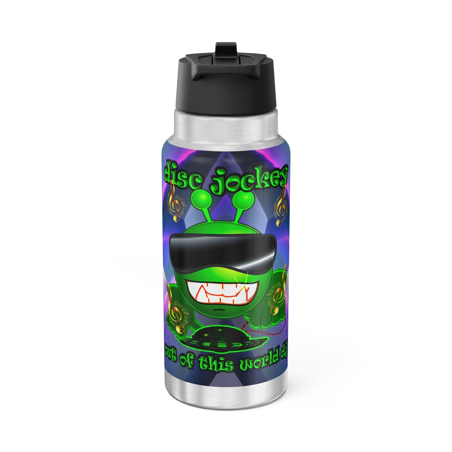 disc jockey - Gator Tumbler, 32oz (grey-pink wave)