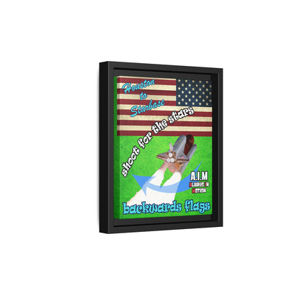 shoot for the stars - framed canvas art (green turf)