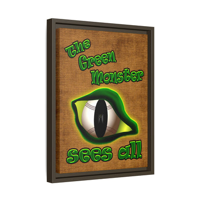 green monster - framed canvas art (brown papyrus)