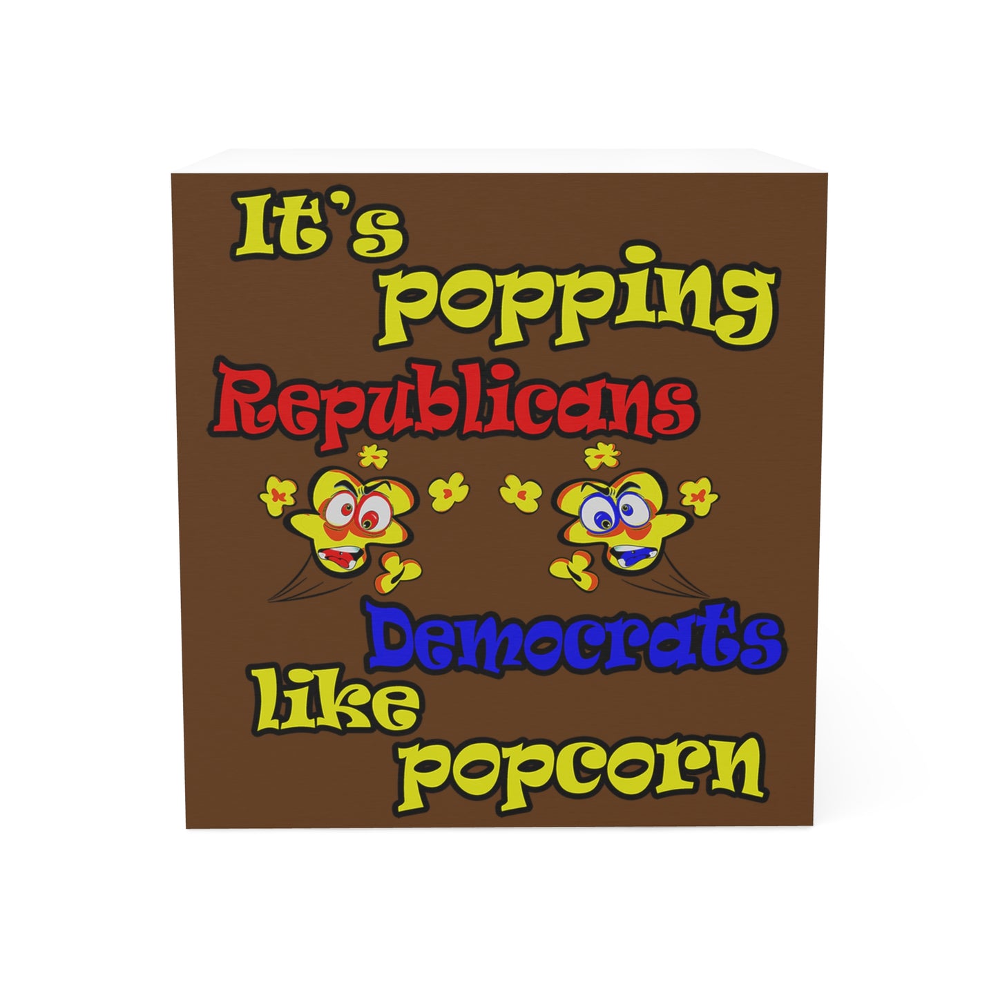 popping like popcorn - note cube (brown)