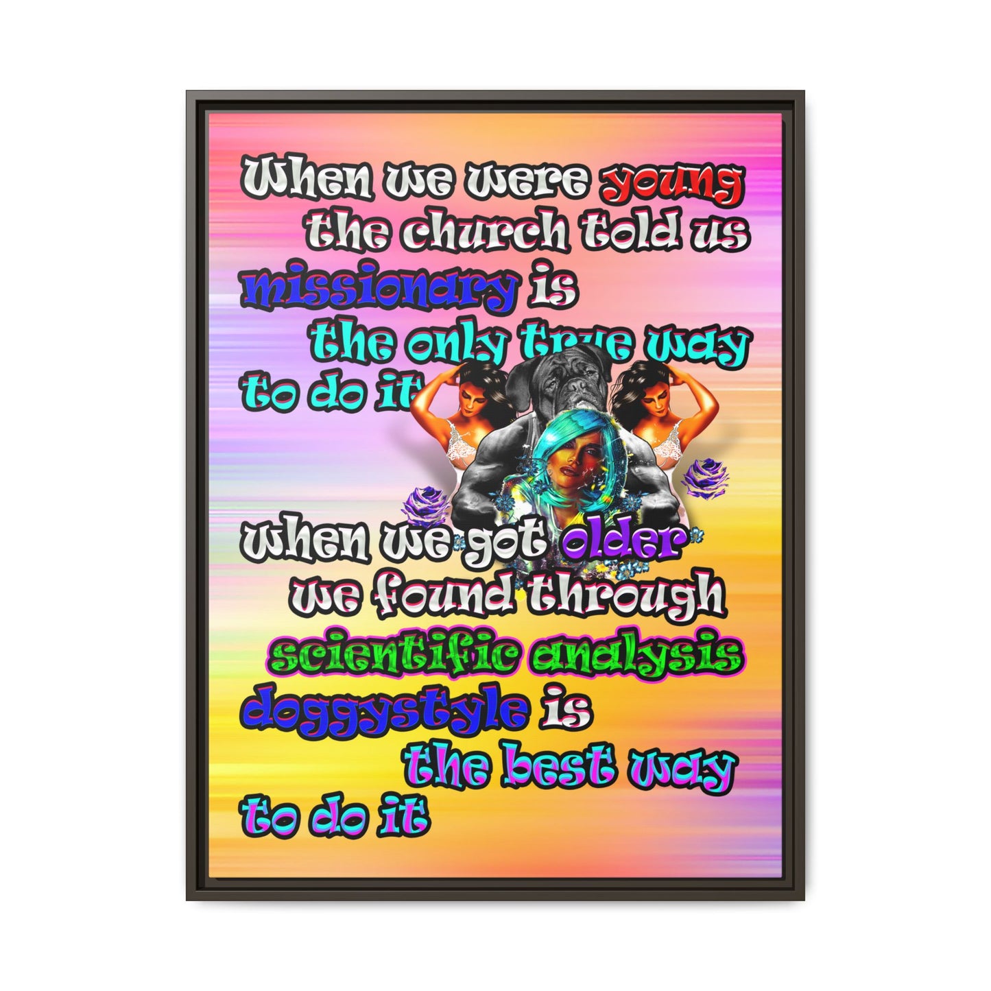 doggystyle - framed canvas art (color blur)