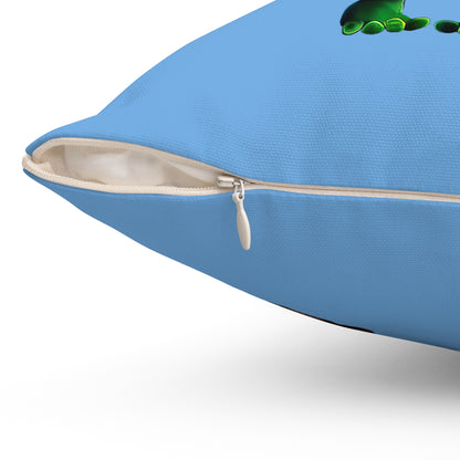 I don't care that your grey - Spun Polyester Square Pillow - (light blue)