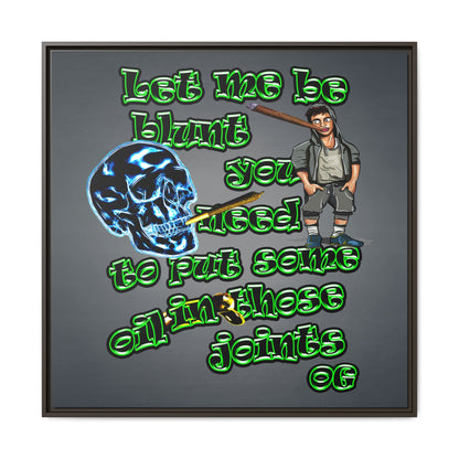 og - framed canvas art (grey-light grey)