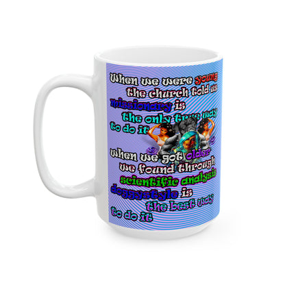 doggystyle - White Mug (light blue-purple wave)