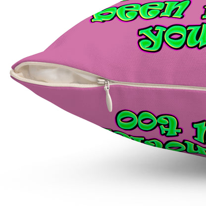 noticed you noticing - Spun Polyester Square Pillow - (light pink)