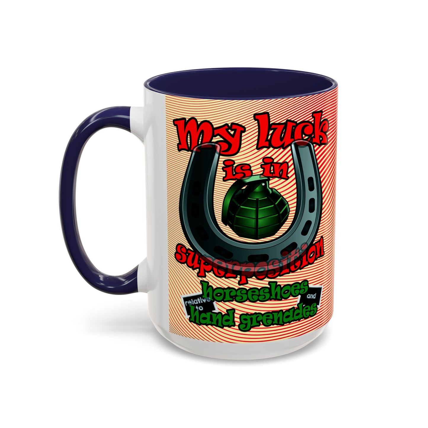 my luck - Accent Mug (yellow-orange wave)