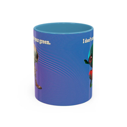 I don't care that your grey - Accent Mug (light blue-purple wave)