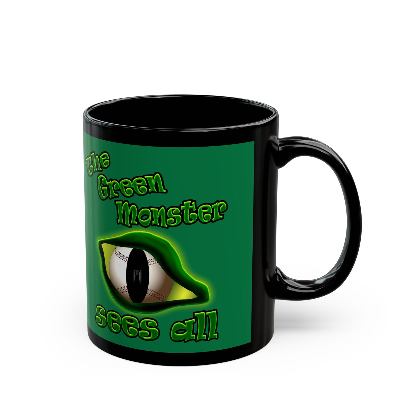 green monster - Black Mug (dark green)