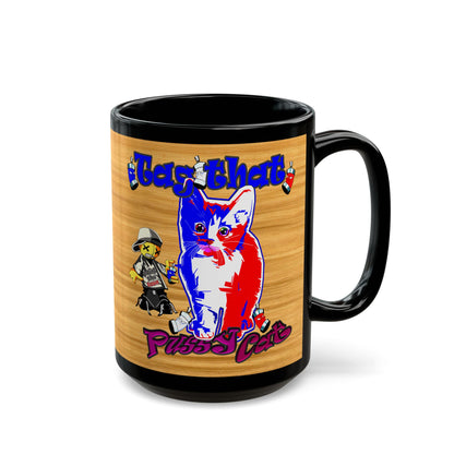 tag that - Black Mug (butterscotch wood finish)