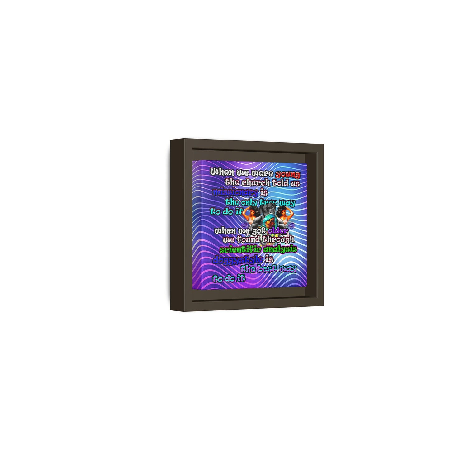 doggystyle - framed canvas art (purple wave)