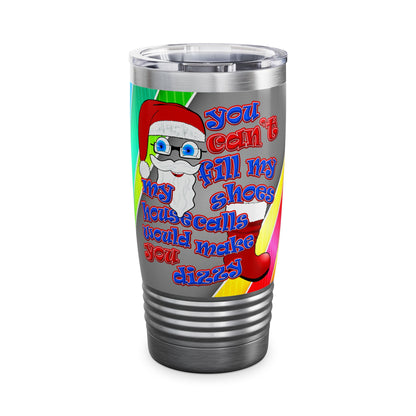 santa's shoes - Ringneck Tumbler, 20oz (rainbow split)