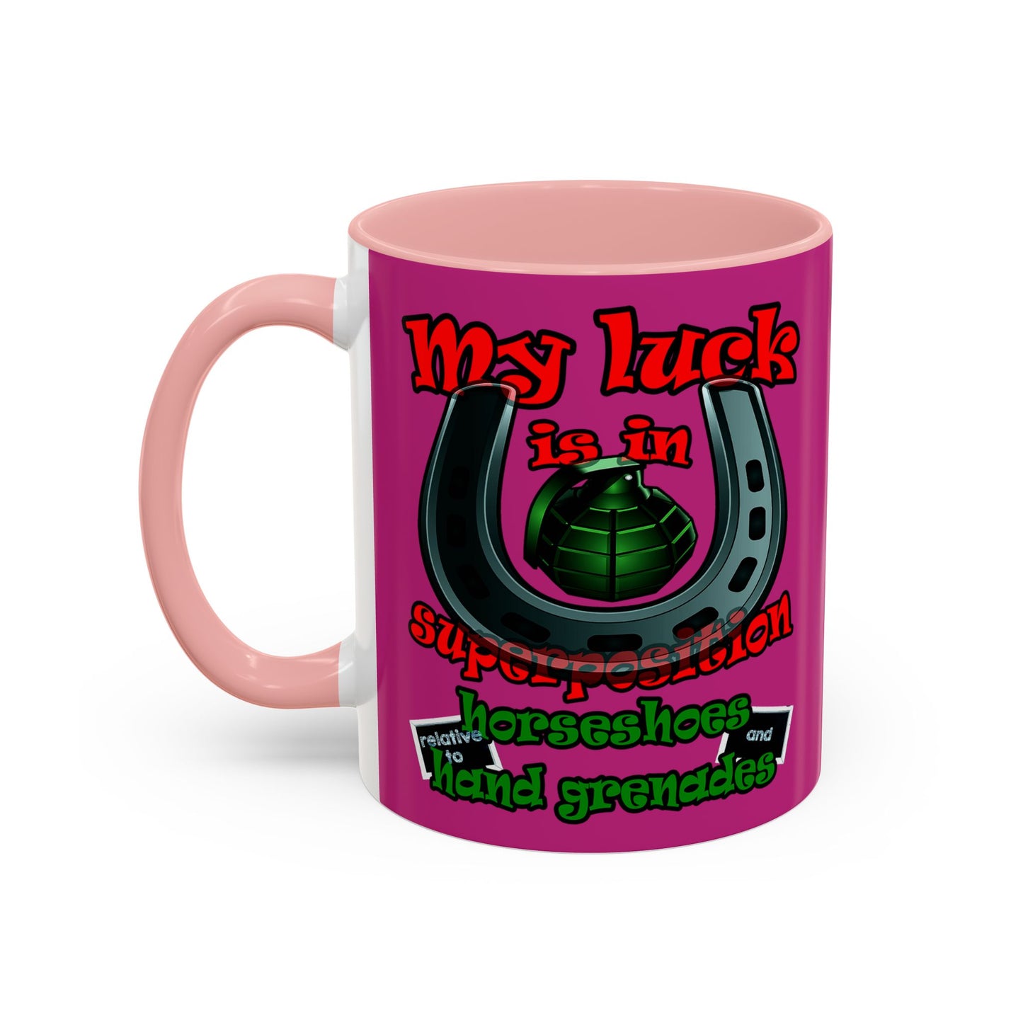my luck - Accent Mug (pink)