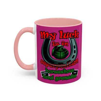 my luck - Accent Mug (pink)