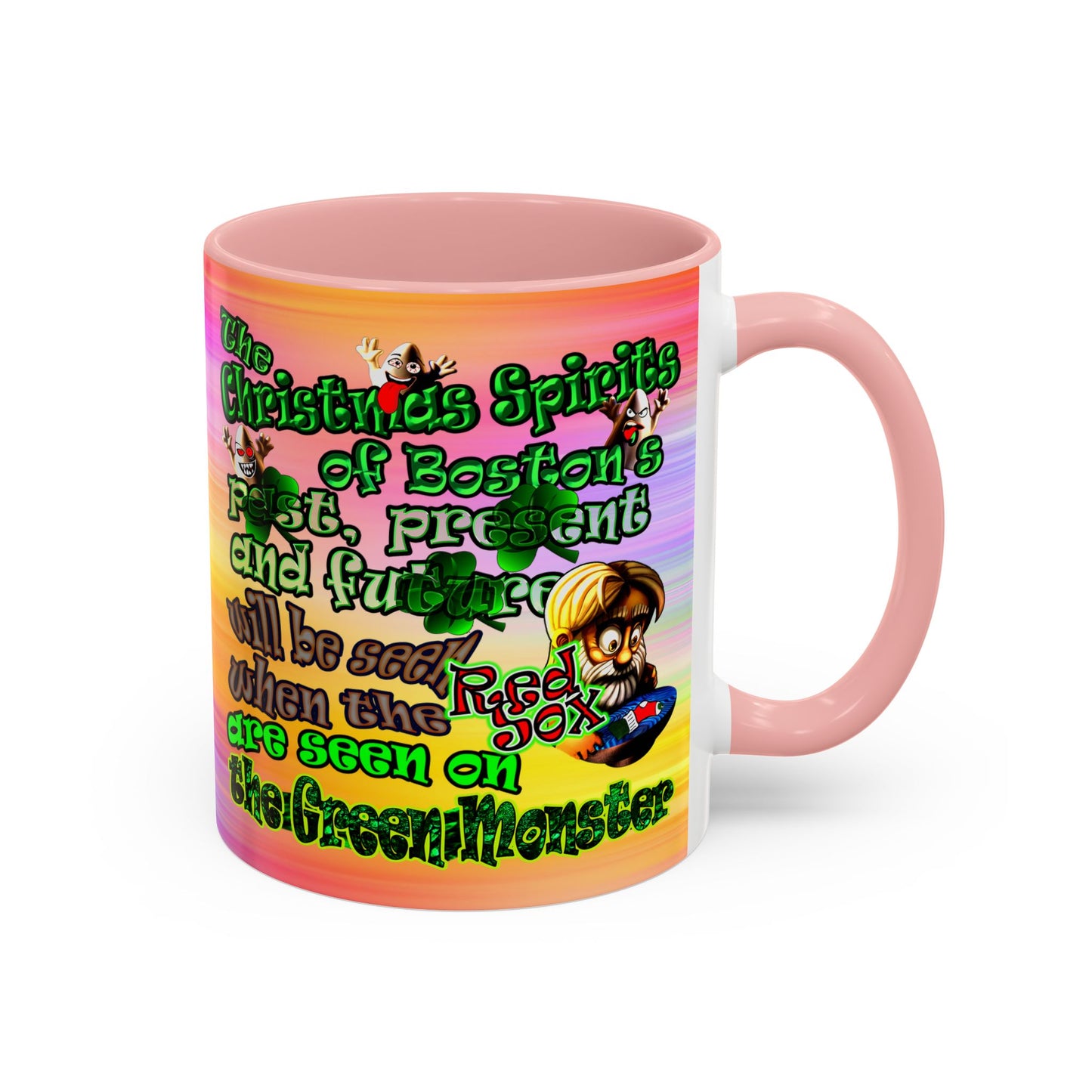 christmas spirits of boston - Accent Mug (color blur)