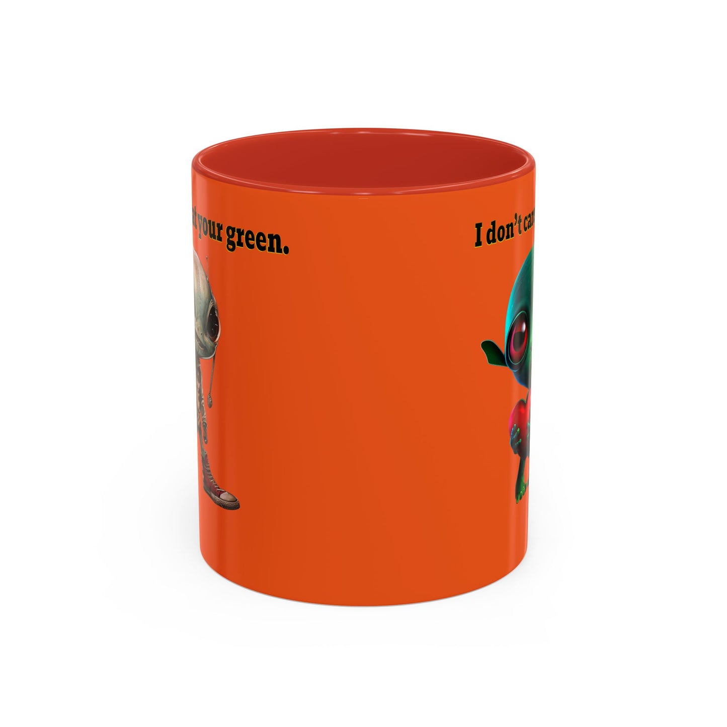 I don't care that your grey - Accent Mug (orange)