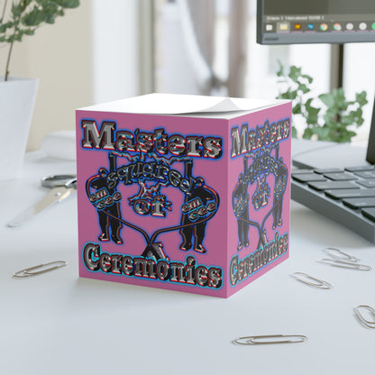 em cee squared - note cube (light pink)