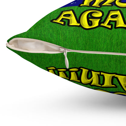 shoot the moon again - Spun Polyester Square Pillow - ('snoops' background)