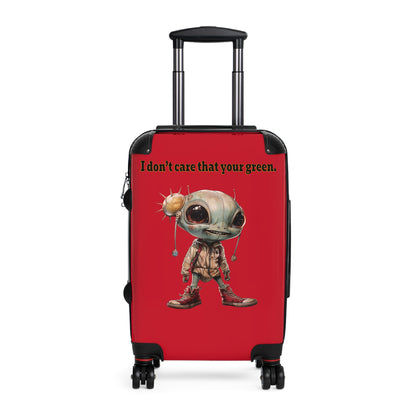 I don't care that your green - Suitcase (dark red)