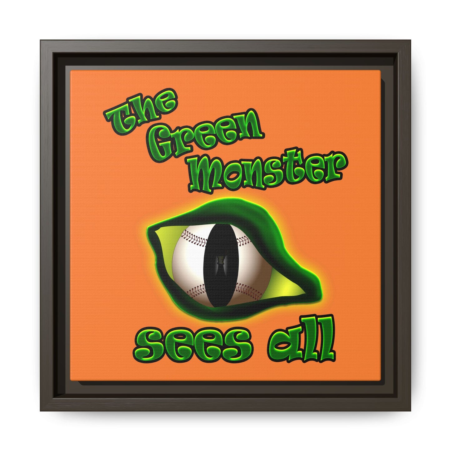 green monster - framed canvas art (crusta)