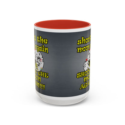 shoot the moon again - Accent Mug (grey-light grey)
