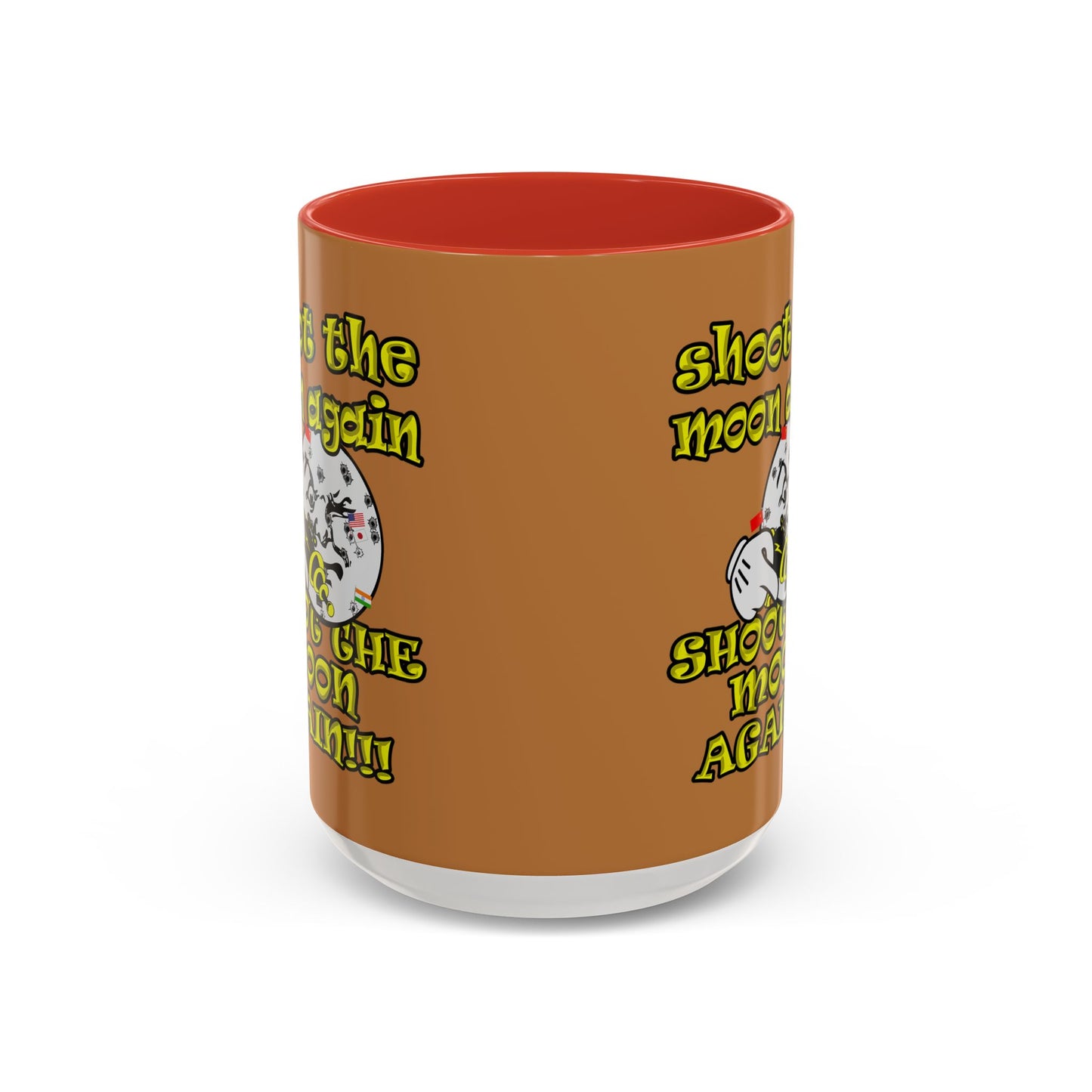 shoot the moon again - Accent Mug (light brown)