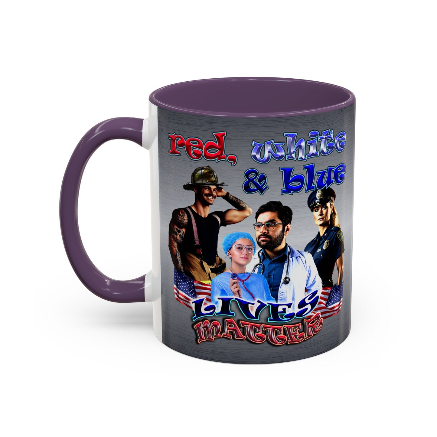 rw&b lives matter - Accent Mug (brushed nickel)