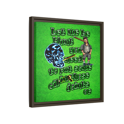 og - framed canvas art (green turf)