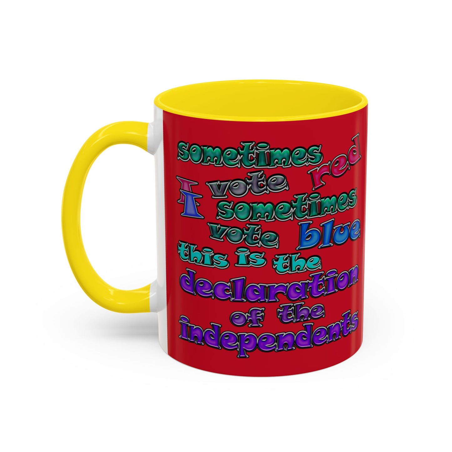 declaration of the independents - Accent Mug (dark red)