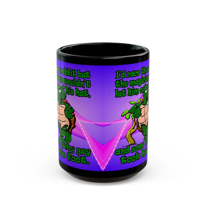 turtle race - Black Mug (purple-pink wave)