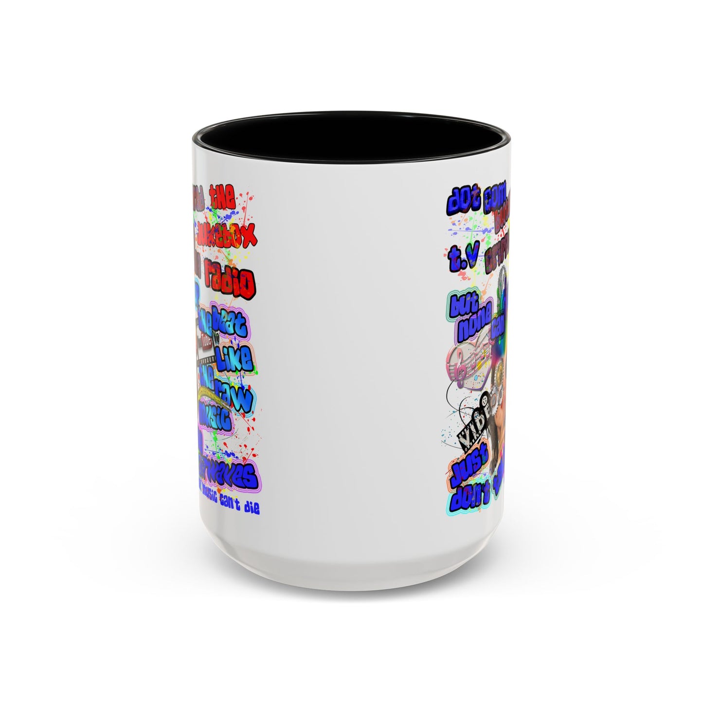 drop the beat - Accent Mug (white)
