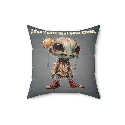 I don't care that your grey - Faux Suede Square Pillow - (grey-light grey)