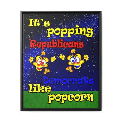 popping like popcorn - framed canvas art ('snoops' background)