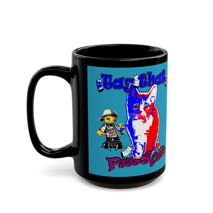 tag that - Black Mug (turquoise)
