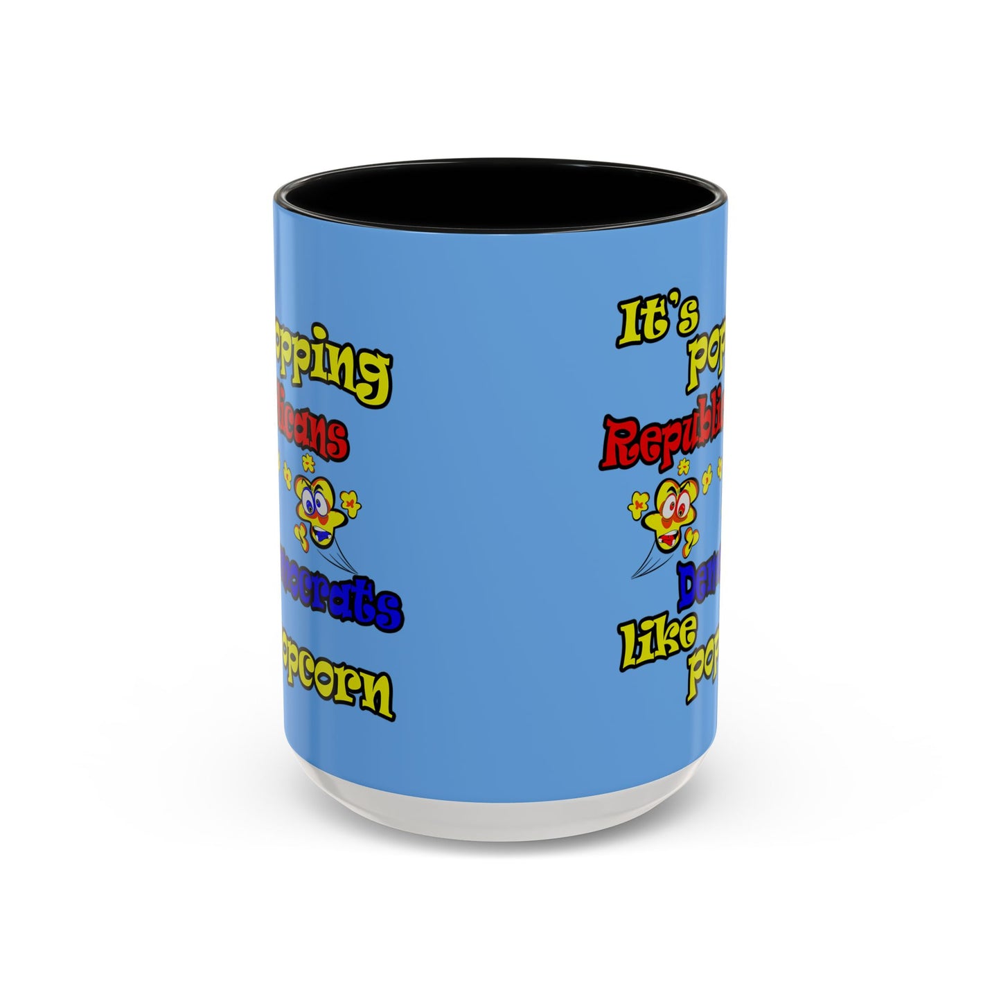 popping like popcorn - Accent Mug (light blue)
