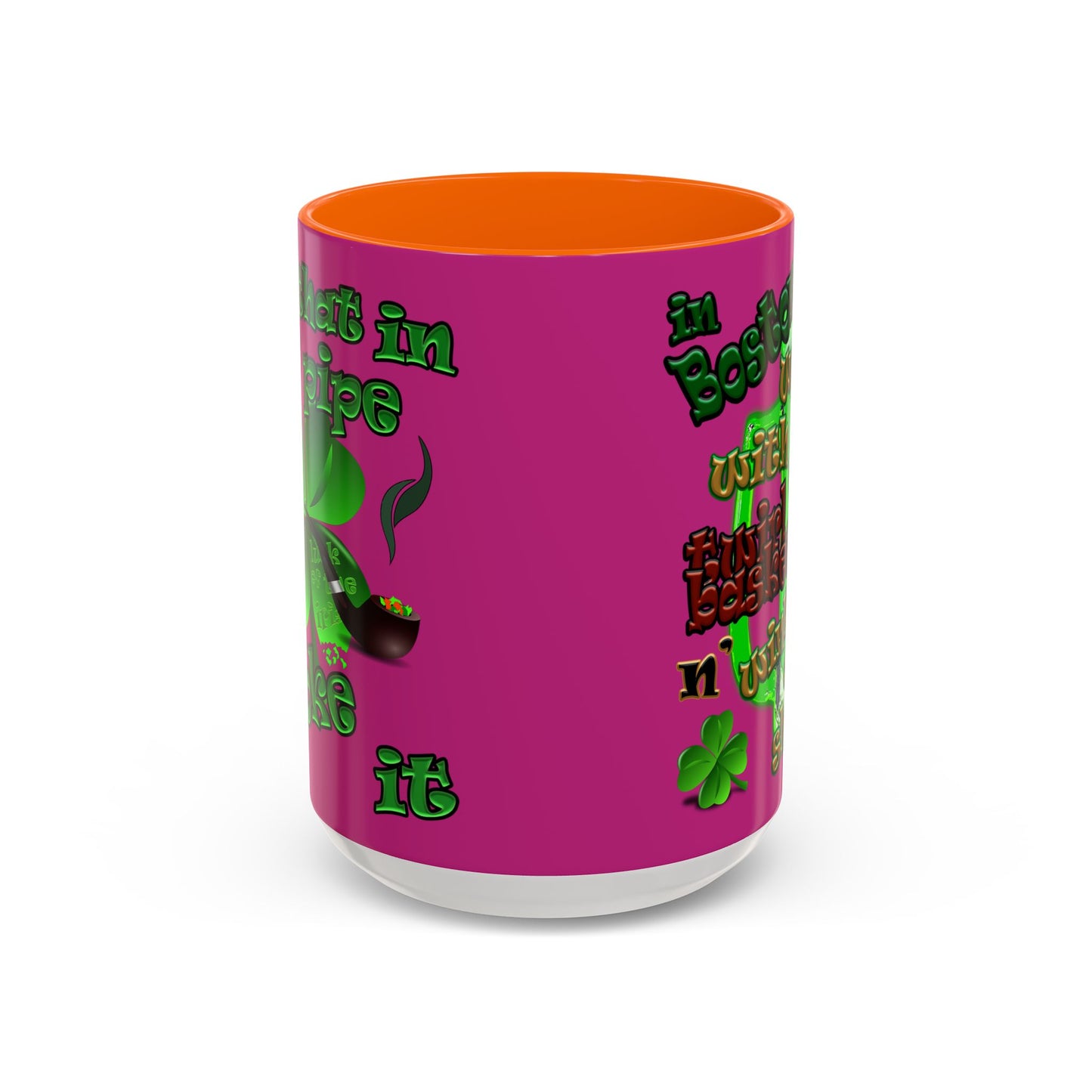 celtics logo - Accent Mug (pink)