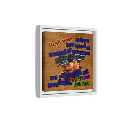 high noon - framed canvas art (brown papyrus)