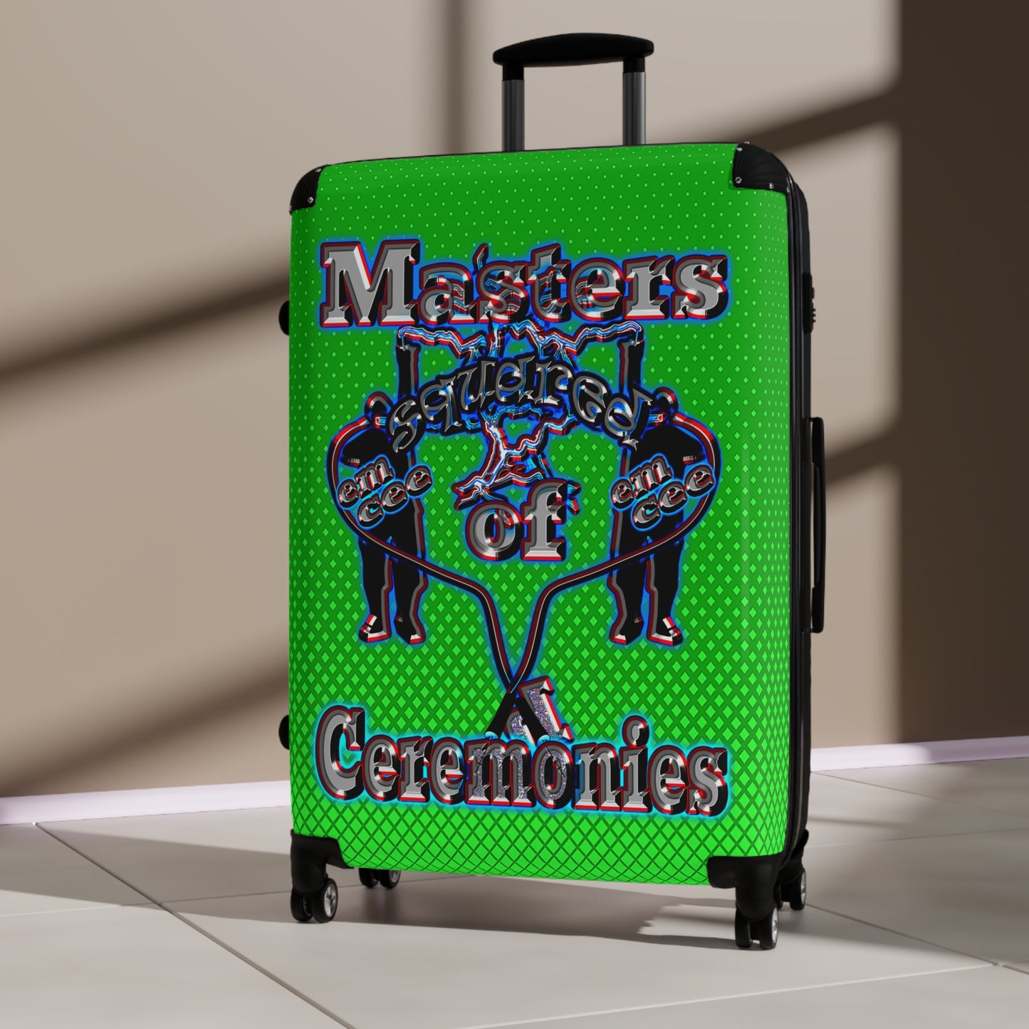 em cee squared - Suitcase (logo green)