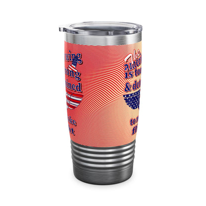 american wing - Ringneck Tumbler, 20oz (yellow-orange wave)