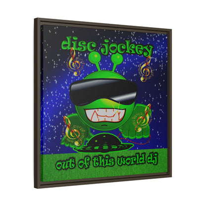 disc jockey - framed canvas art ('snoops' background)