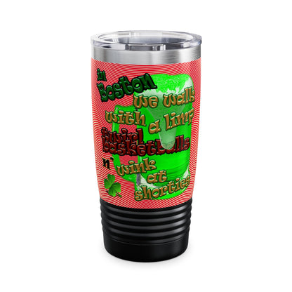 celtics logo - Ringneck Tumbler, 20oz (yellow-orange wave)