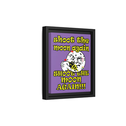 shoot the moon again - framed canvas art (light purple)