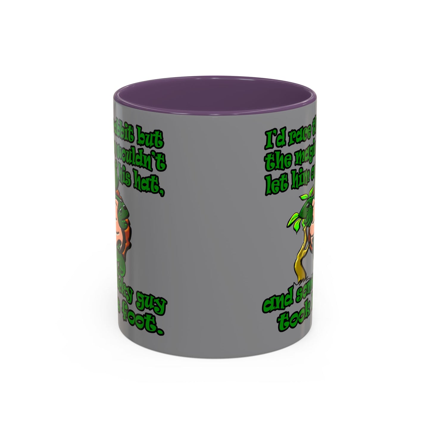 turtle race - Accent Mug (grey)