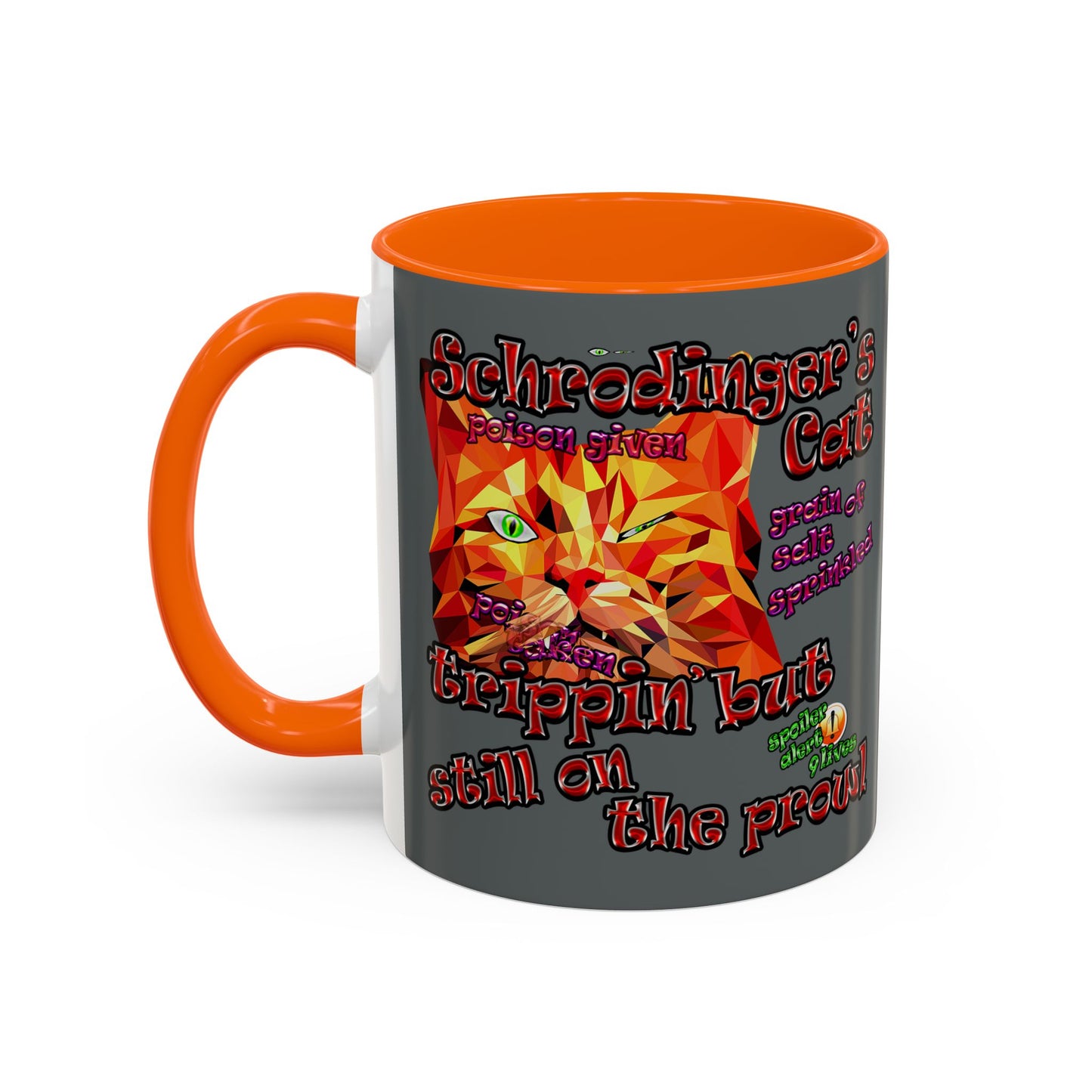 schrodinger's cat - Accent Mug (dark grey)