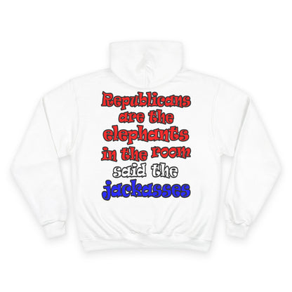 donkeys and elephants - Champion Hoodie