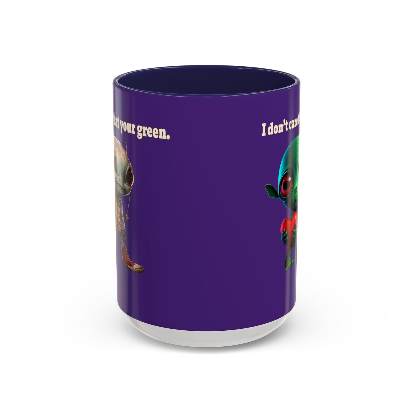 I don't care that your grey - Accent Mug (purple)