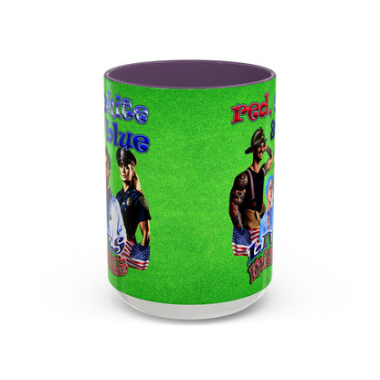 rw&b lives matter - Accent Mug (green turf)